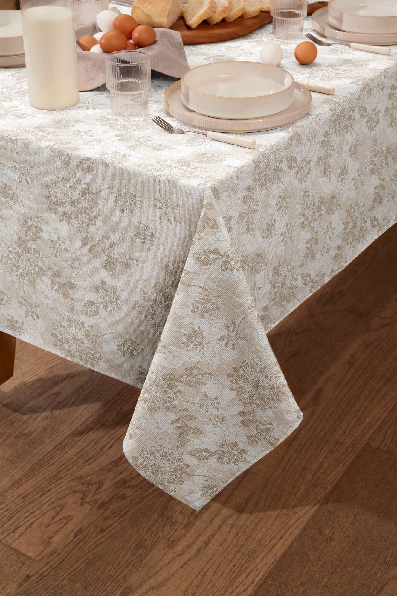 Скатерть Унисон Бежевый жаккард 2