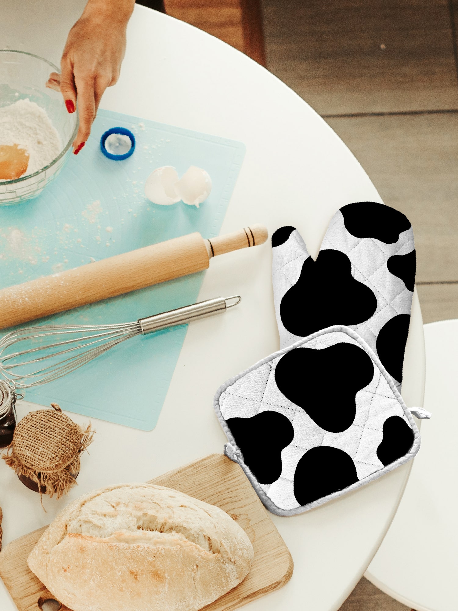 Комплект кухонный Crazy Getup Cow 4