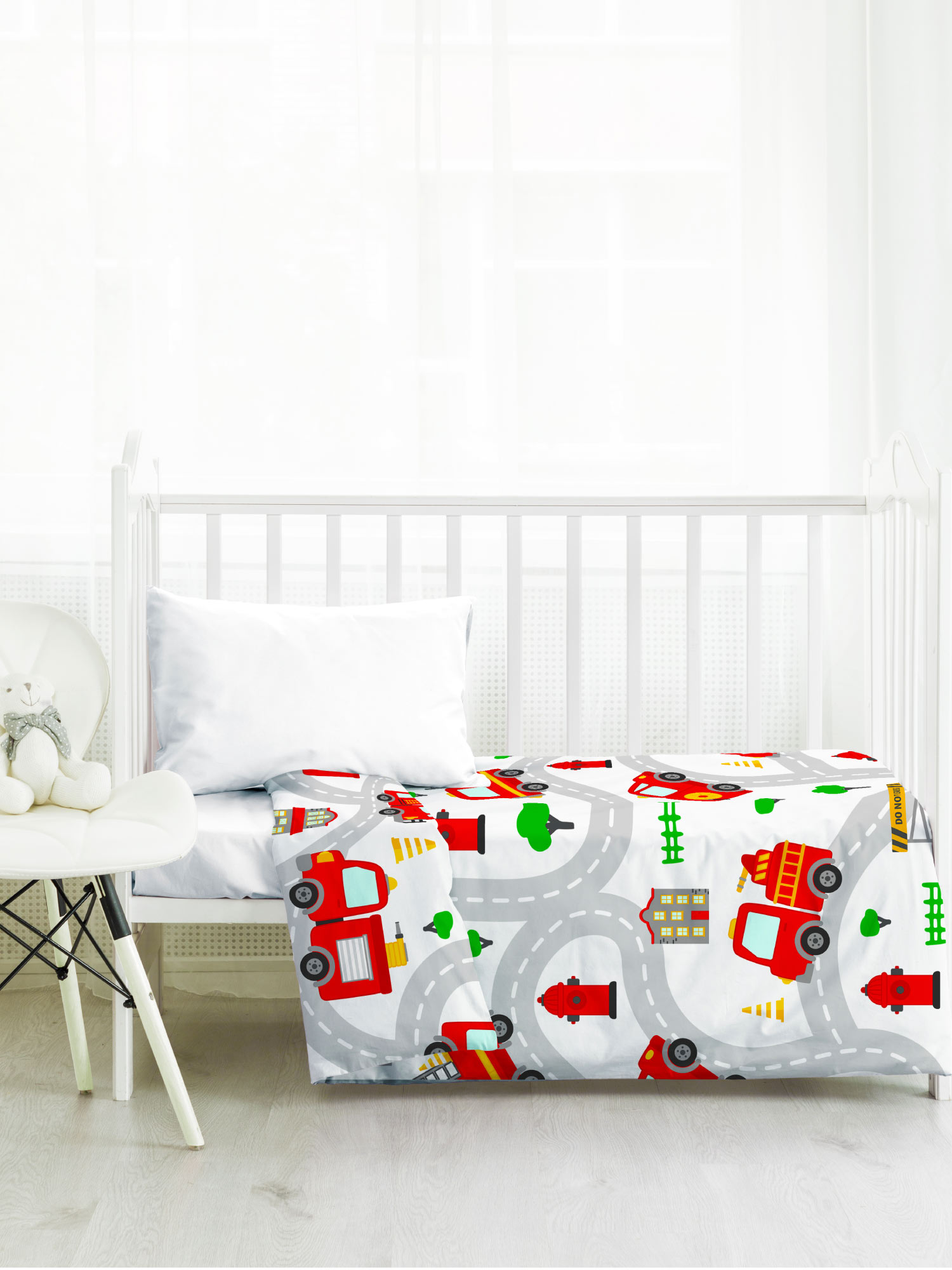 Пододеяльник Juno Пожарные машинки 2