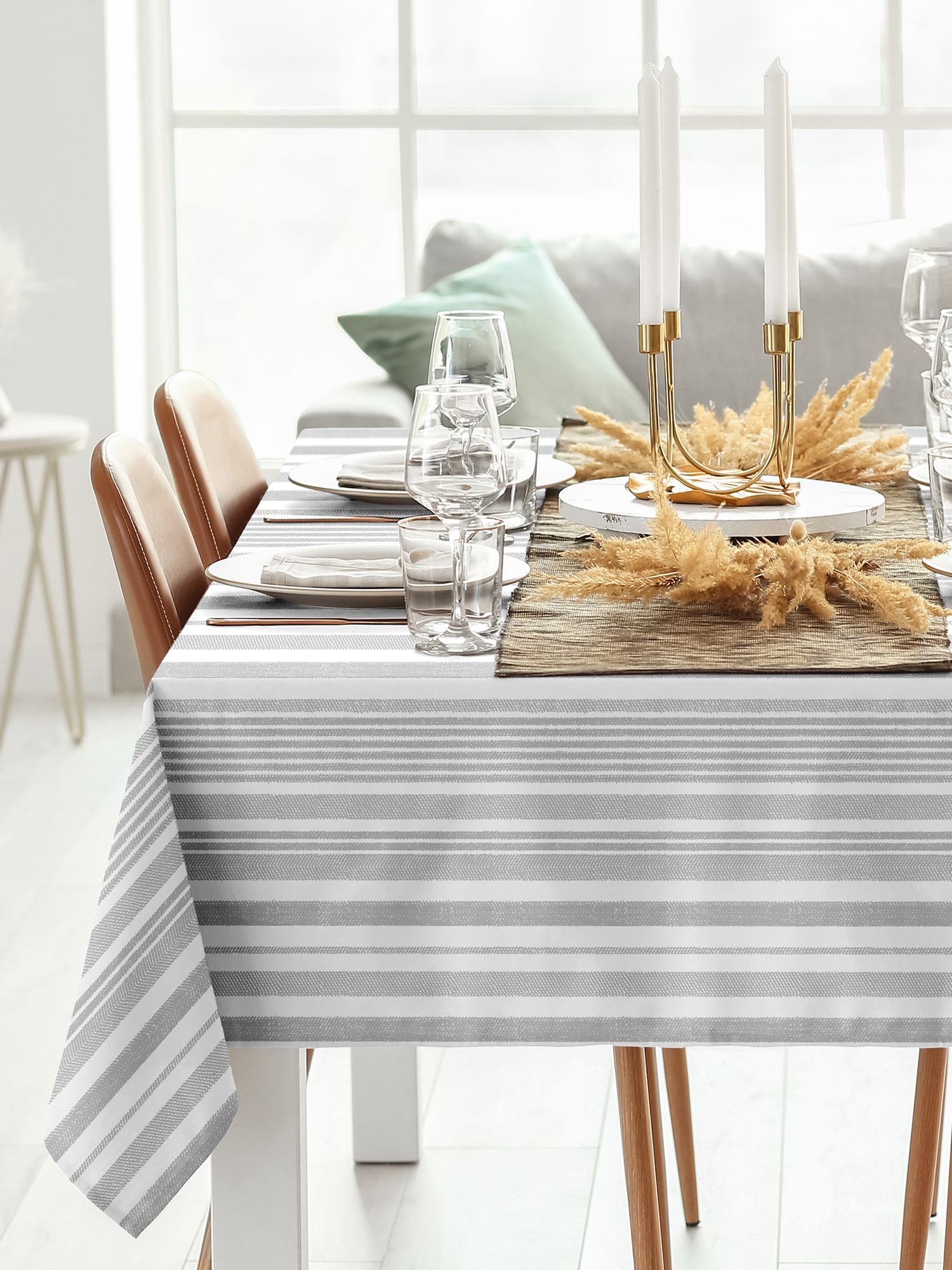 Скатерть Унисон Grey flax 0