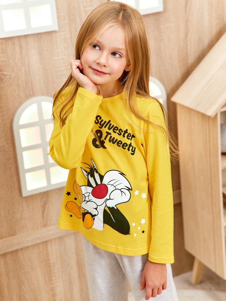 Пижама Looney Tunes Серый меланж, Juno 6