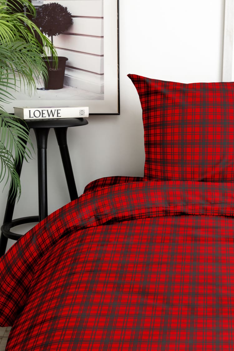 Постельное бельё Флоранс Красная клетка 5