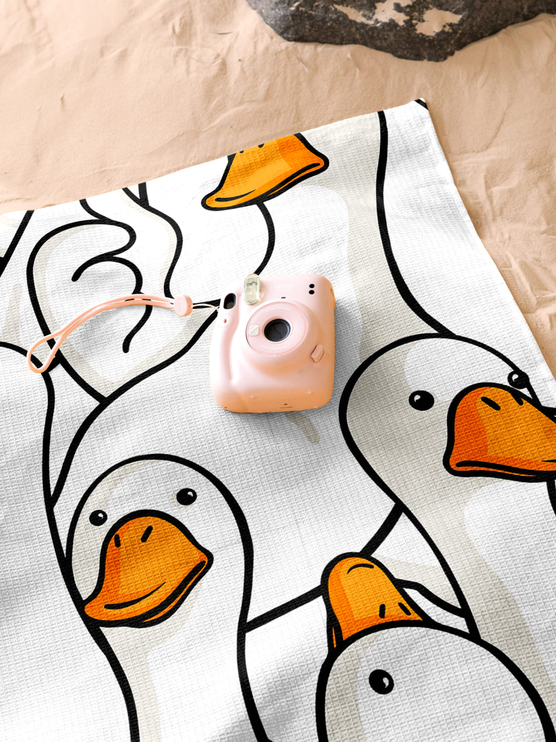 Полотенце Crazy Getup Белый гусь обнимусь 3