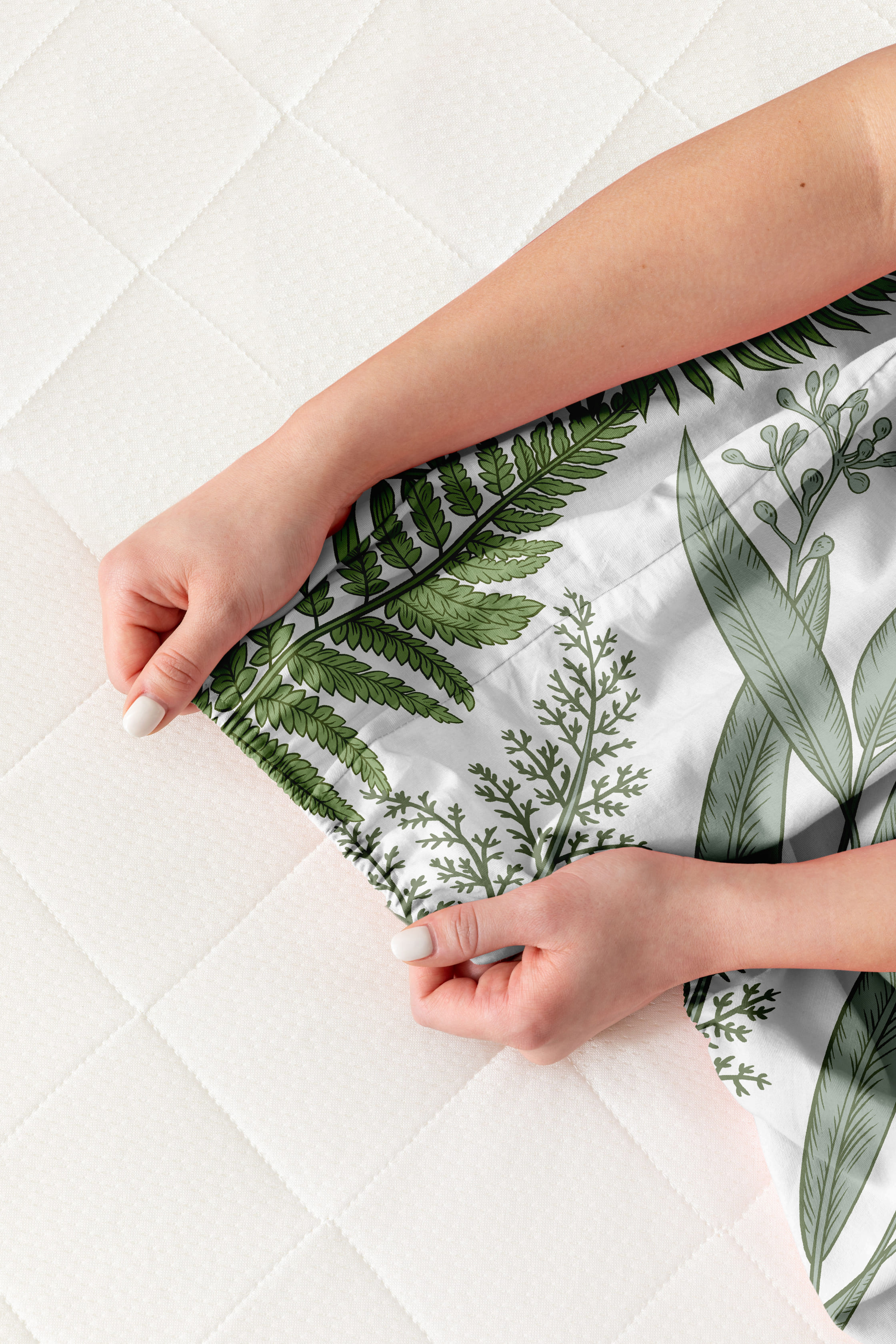 Простыня на резинке Унисон Папоротник 1