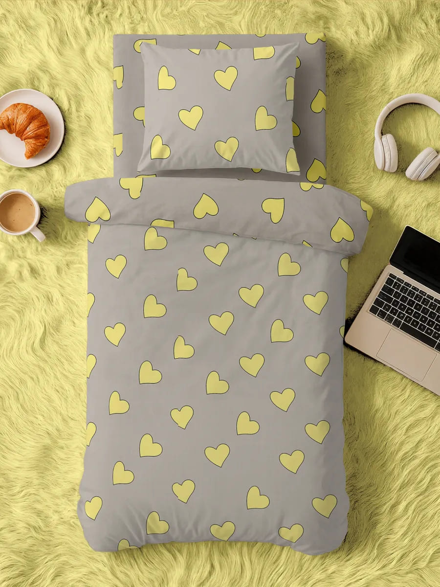 Постельное бельё Crazy Getup Желтые сердечки 1