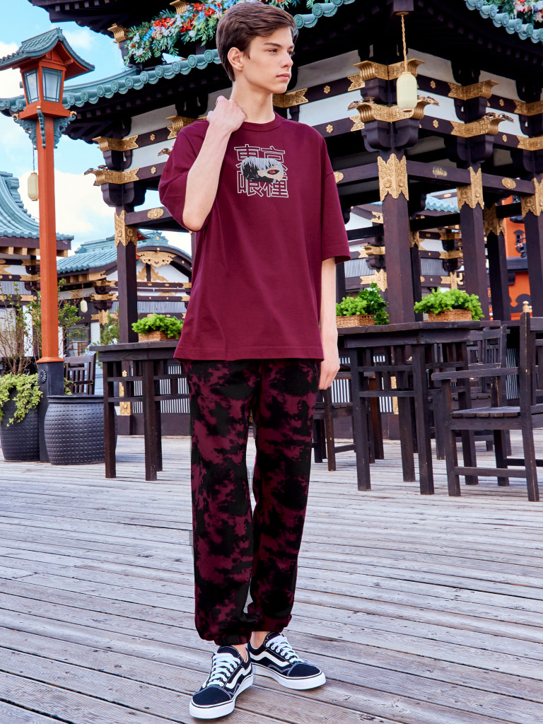 Брюки "TOKYO PUNK", черно-бордовый, Crazy Getup 1