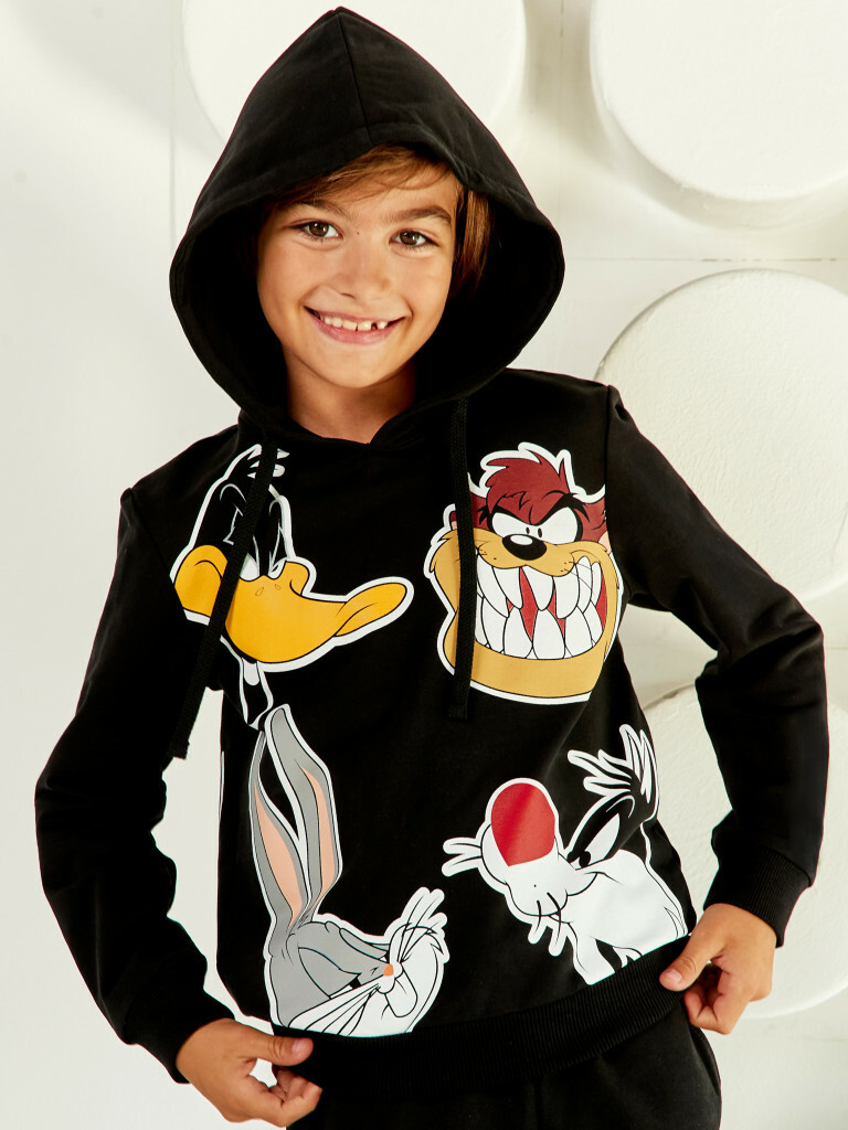 Худи / толстовка Looney Tunes Черный, Crazy Getup 4