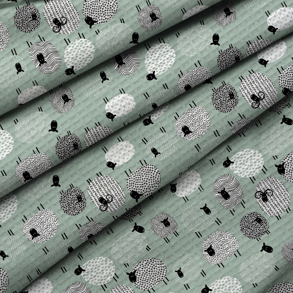 Комплект вафельных полотенец "Black Sheep", Унисон 6