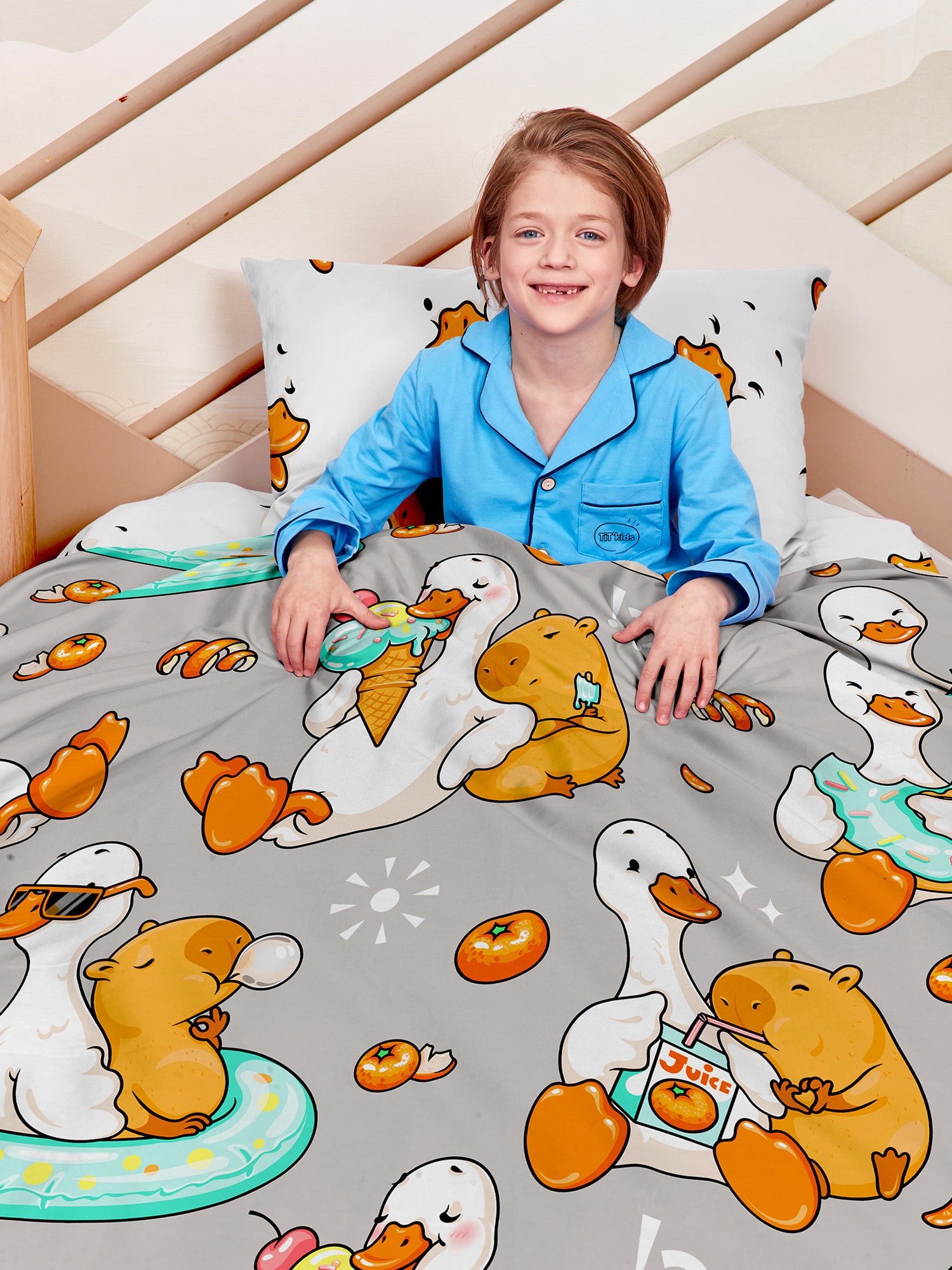 Постельное бельё Juno Гусь и капибара 1