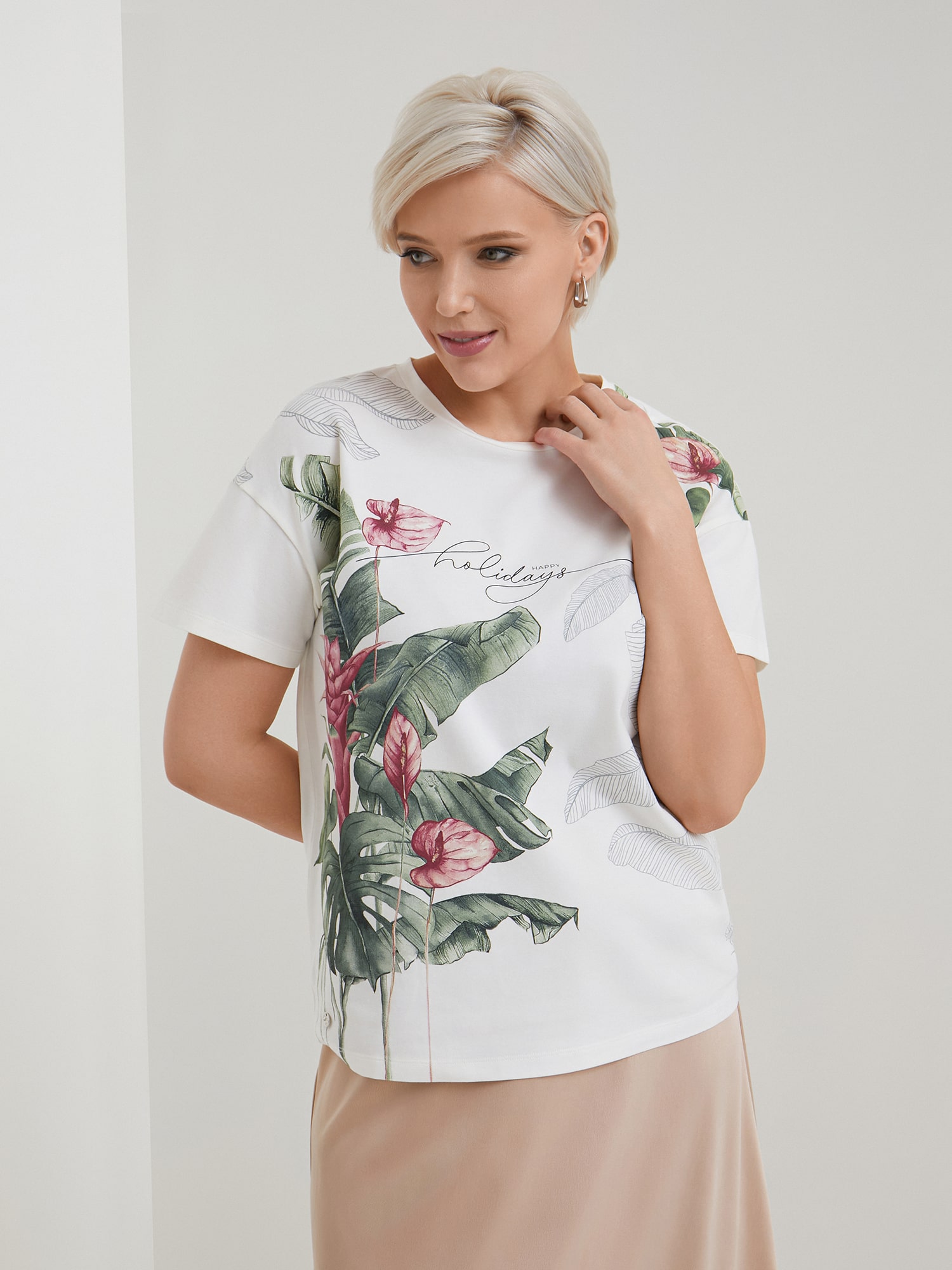 Футболка "SUMMER SECRETS", молочный, BeGood 0