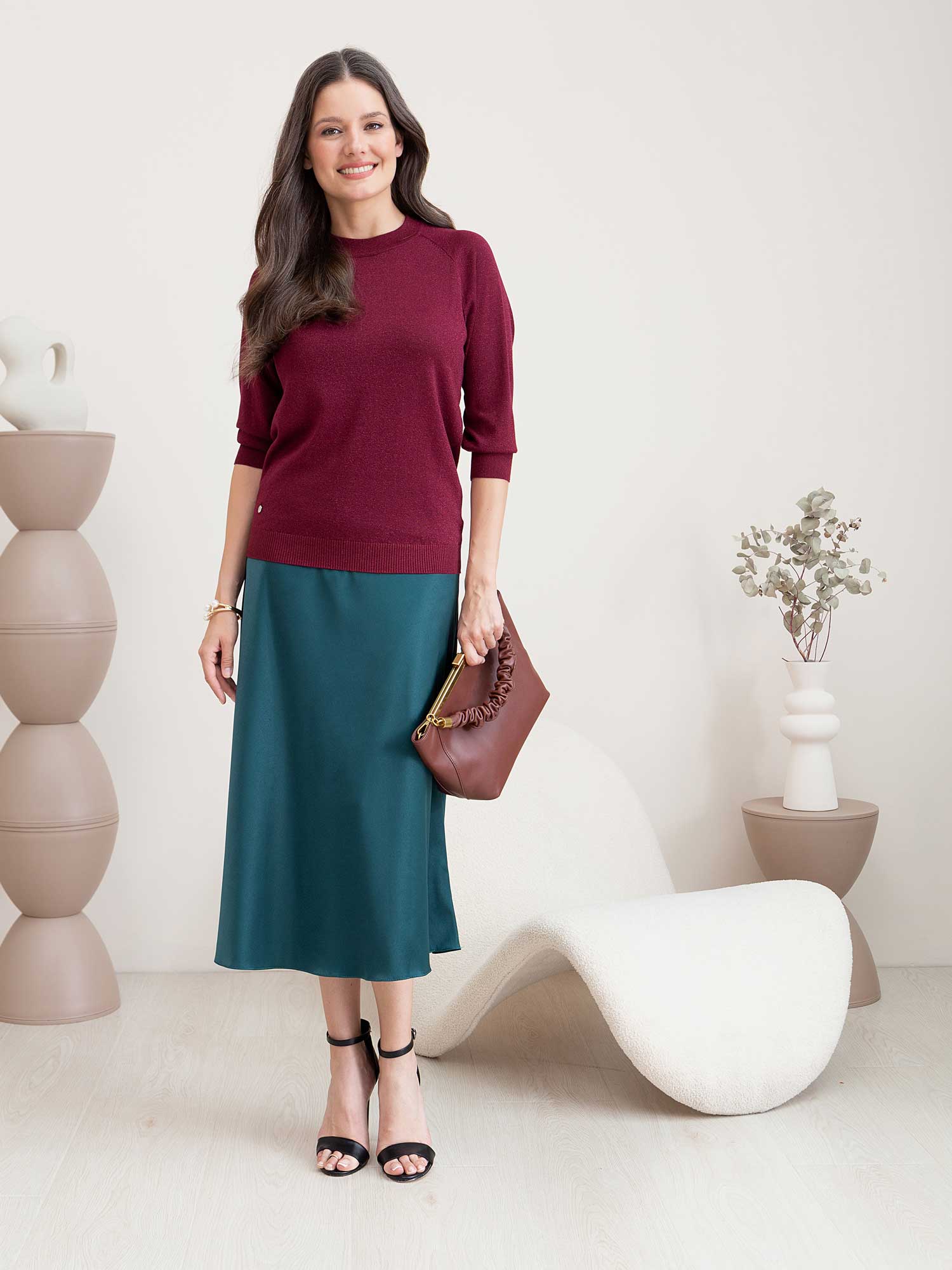 Джемпер "Diamond Shine", пурпурный, BeGood 3