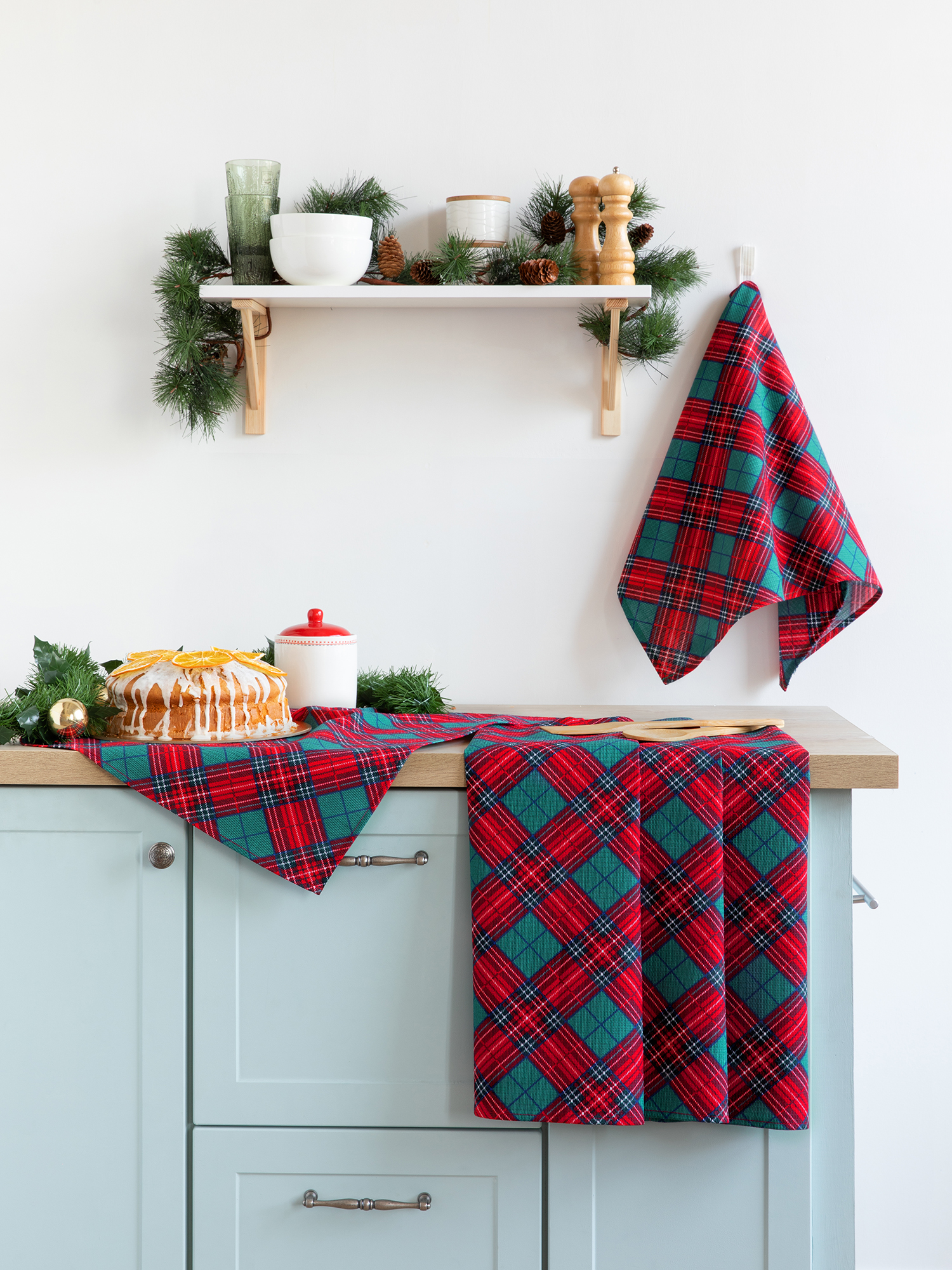 Комплект вафельных полотенец "Сell" 0