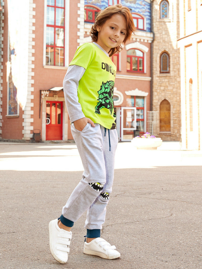 Брюки JURASSIC WORLD Серый меланж, Juno 4