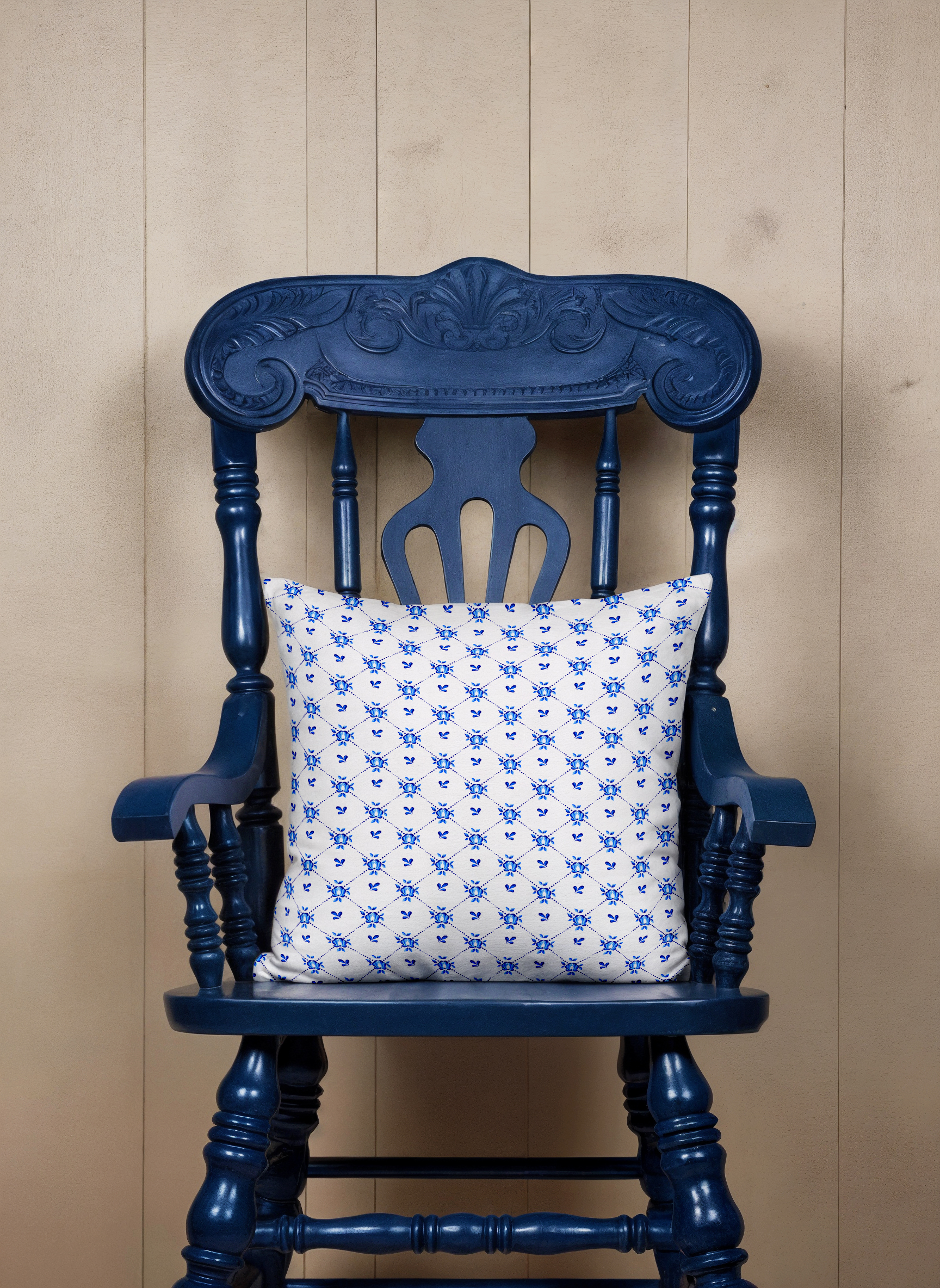 Подушка декоративная Унисон Гжель 1