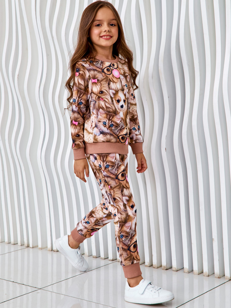 Брюки "FLUFFY FRIENDS", бежевый, Juno 3