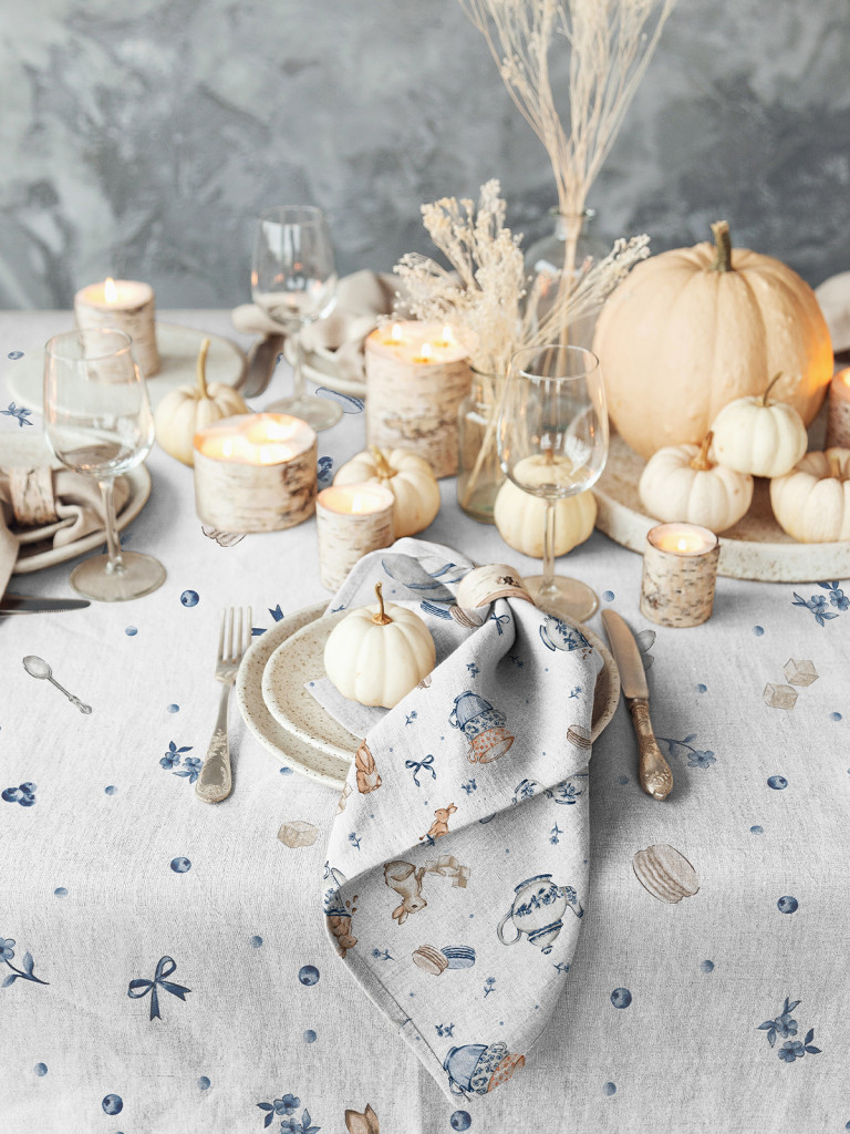 Скатерть рогожка "Зайчики", Mia Cara 5