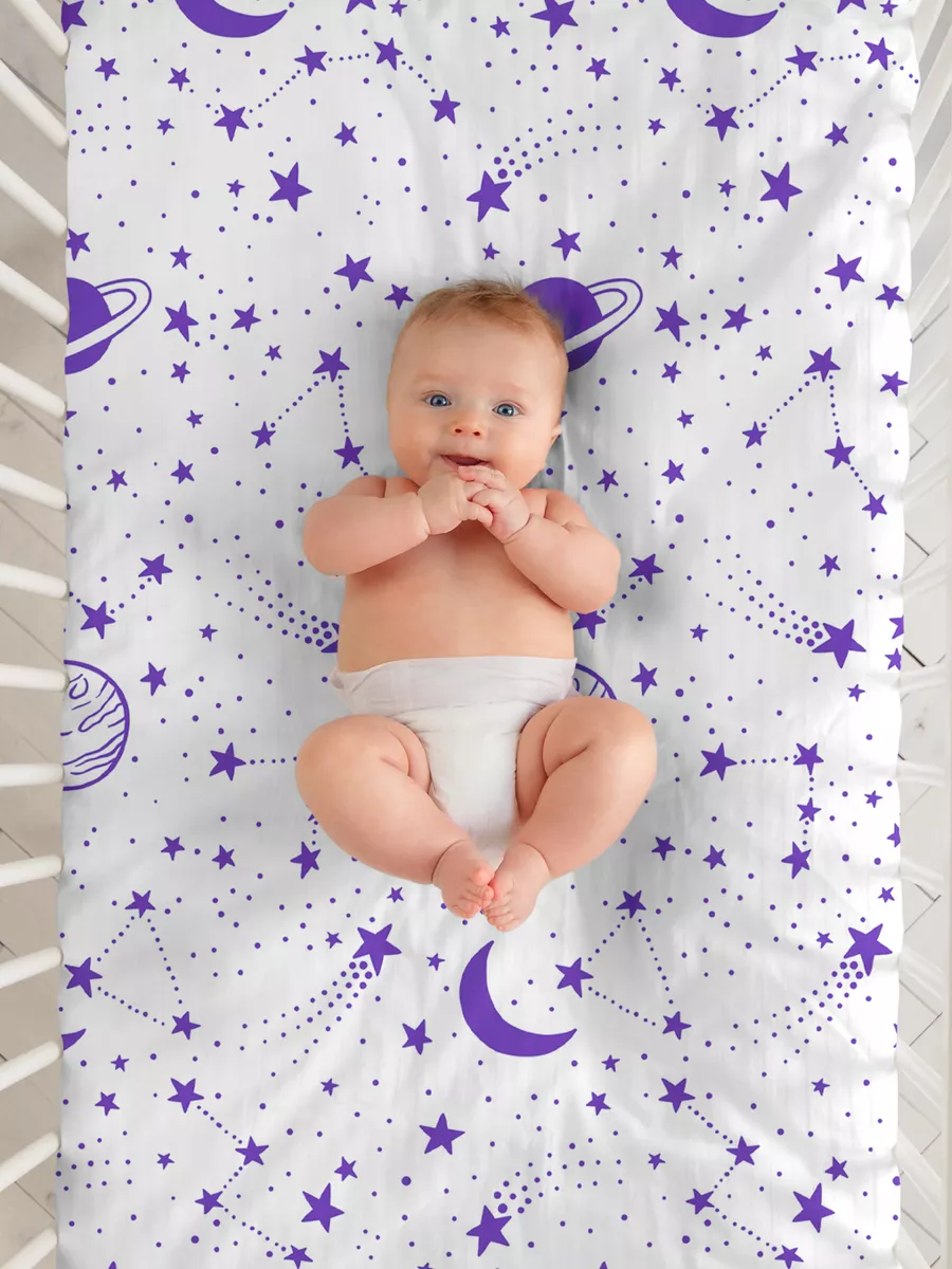 Простыня на резинке Juno Космос 1