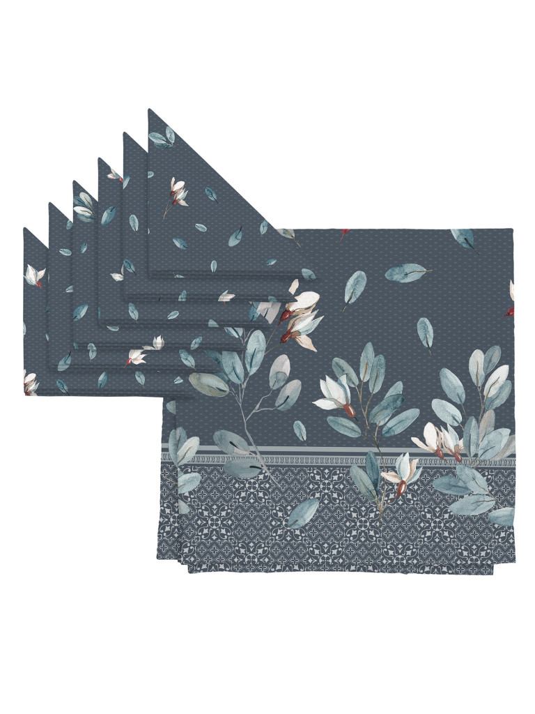 Комплект скатерть рогожка + 6 салфеток "Magnolia", Унисон 2