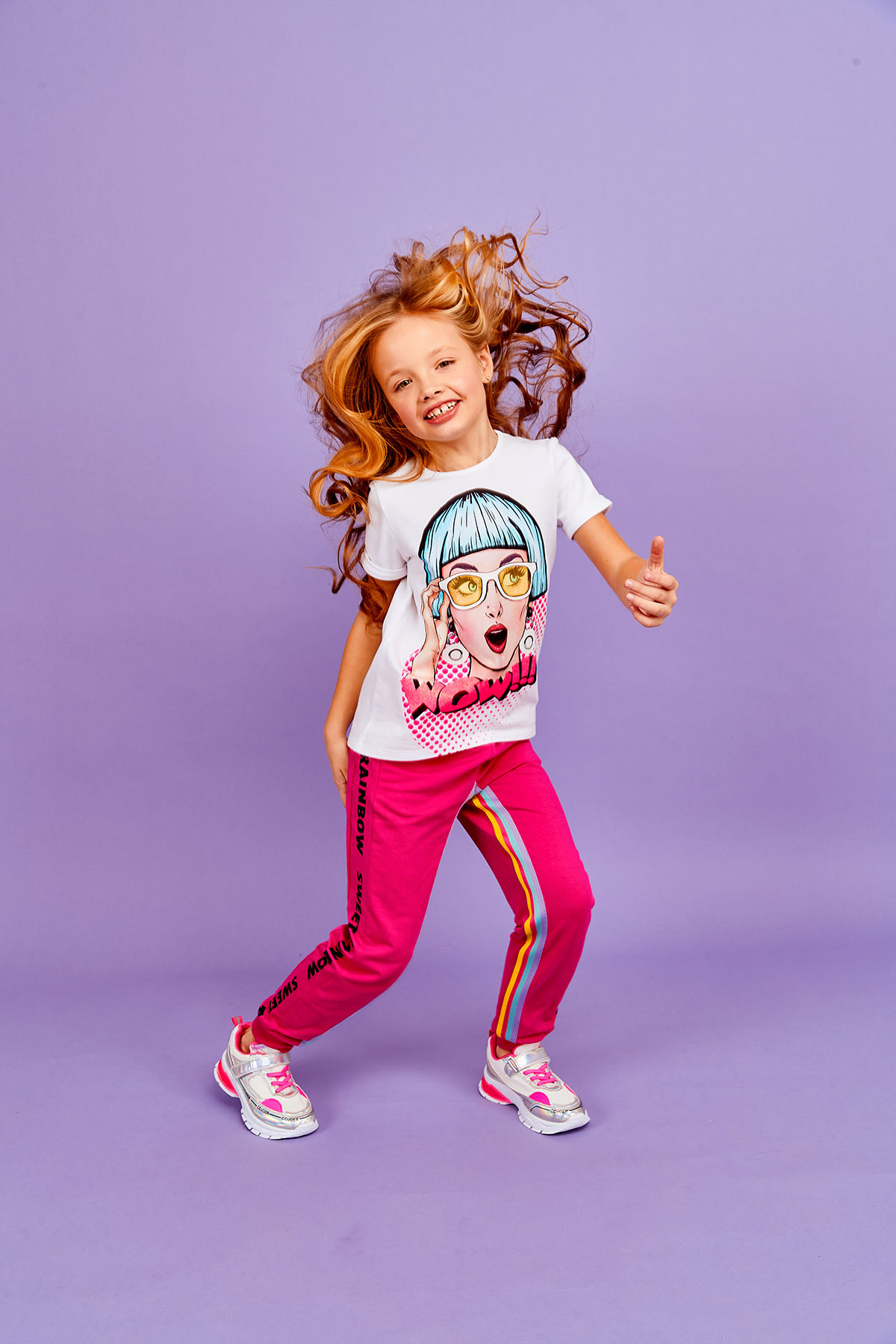 Брюки спортивные с лампасами "Sweet Rainbow", Juno 1