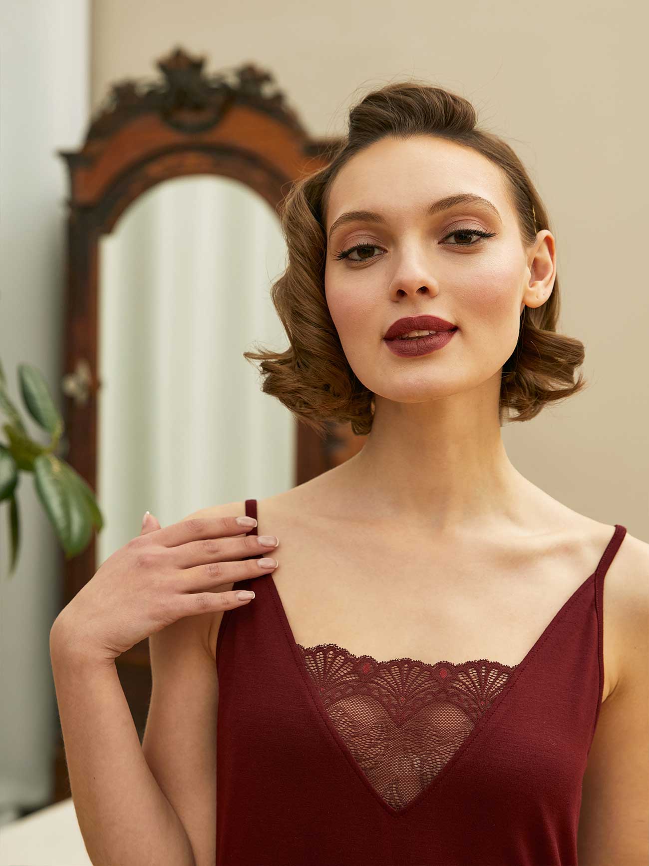 Сорочка Chinoiserie Винный, Mia Cara 4