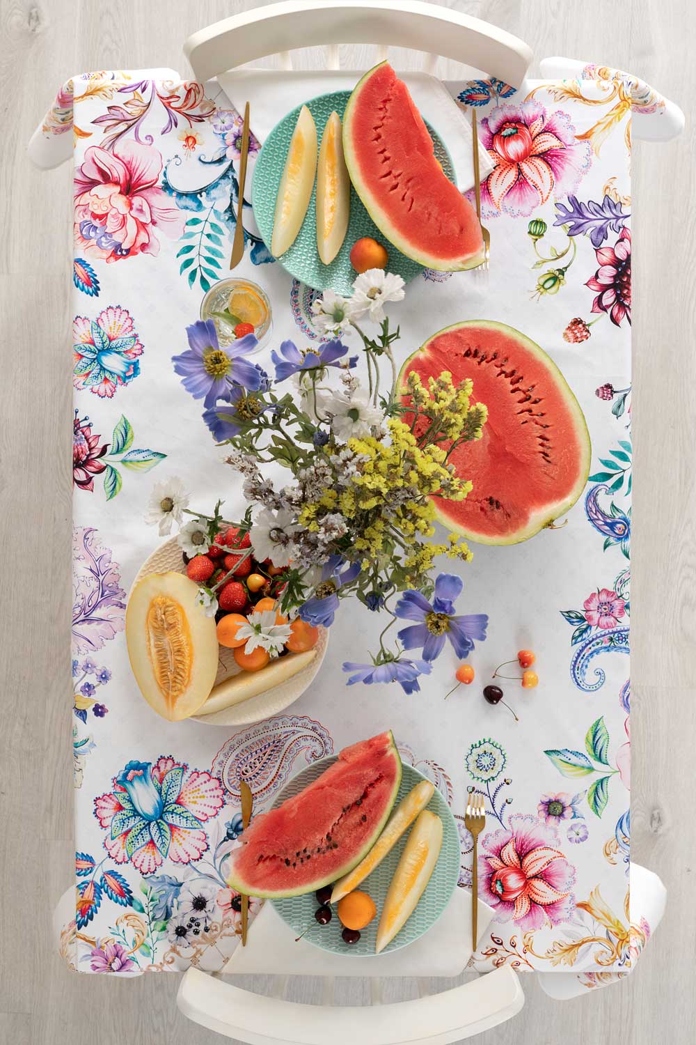 Скатерть рогожка "Камелия", Mia Cara 3