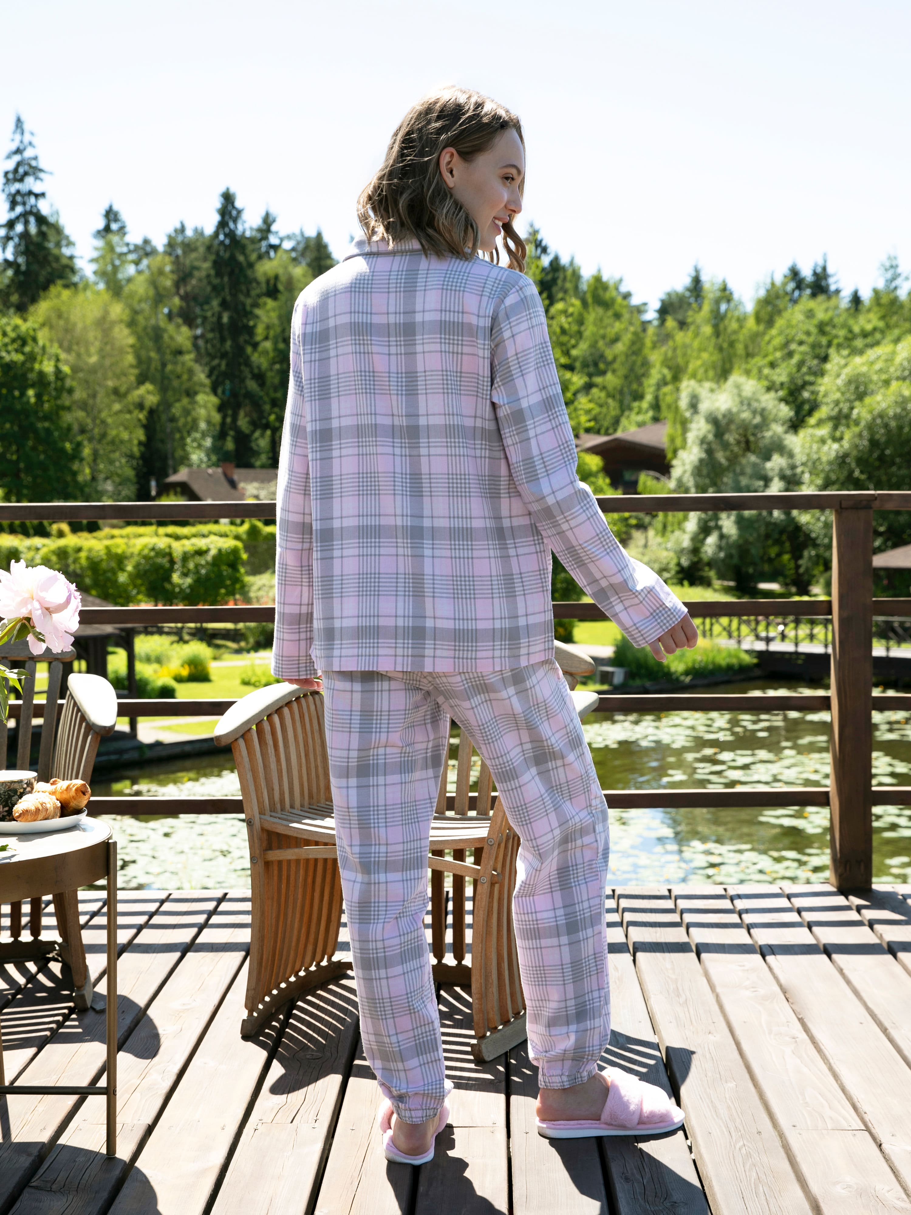 Пижама "Chloe", розовая клетка, Mia Cara 3