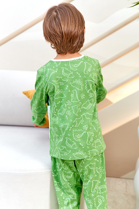 Пижама Sleepwear Boys Зеленый Динозаврики, Juno 3
