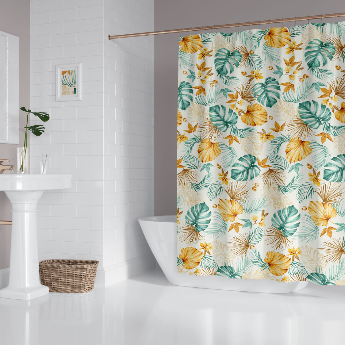 Штора Mia Cara Тропики бежевые 1