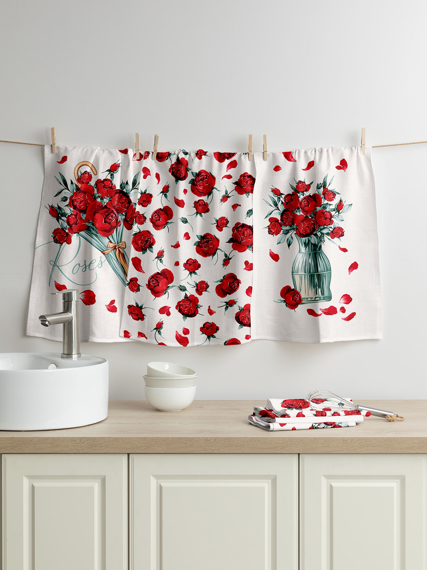 Комплект полотенец Mia Cara Roses 1