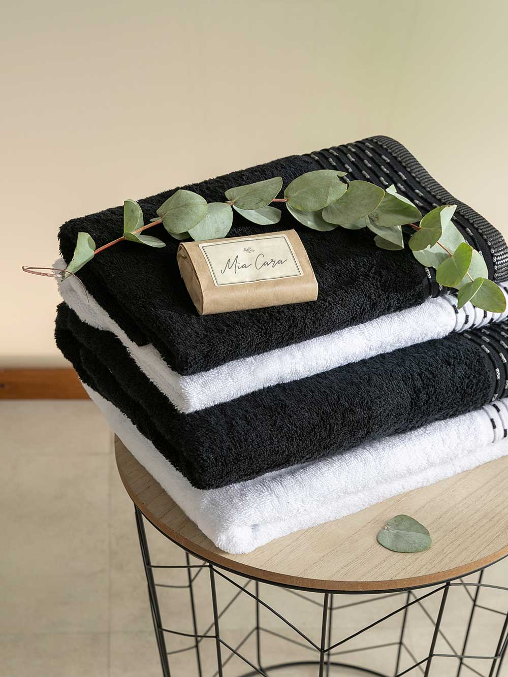 Комплект махровых полотенец "Инь-Ян", белый, Mia Cara 7