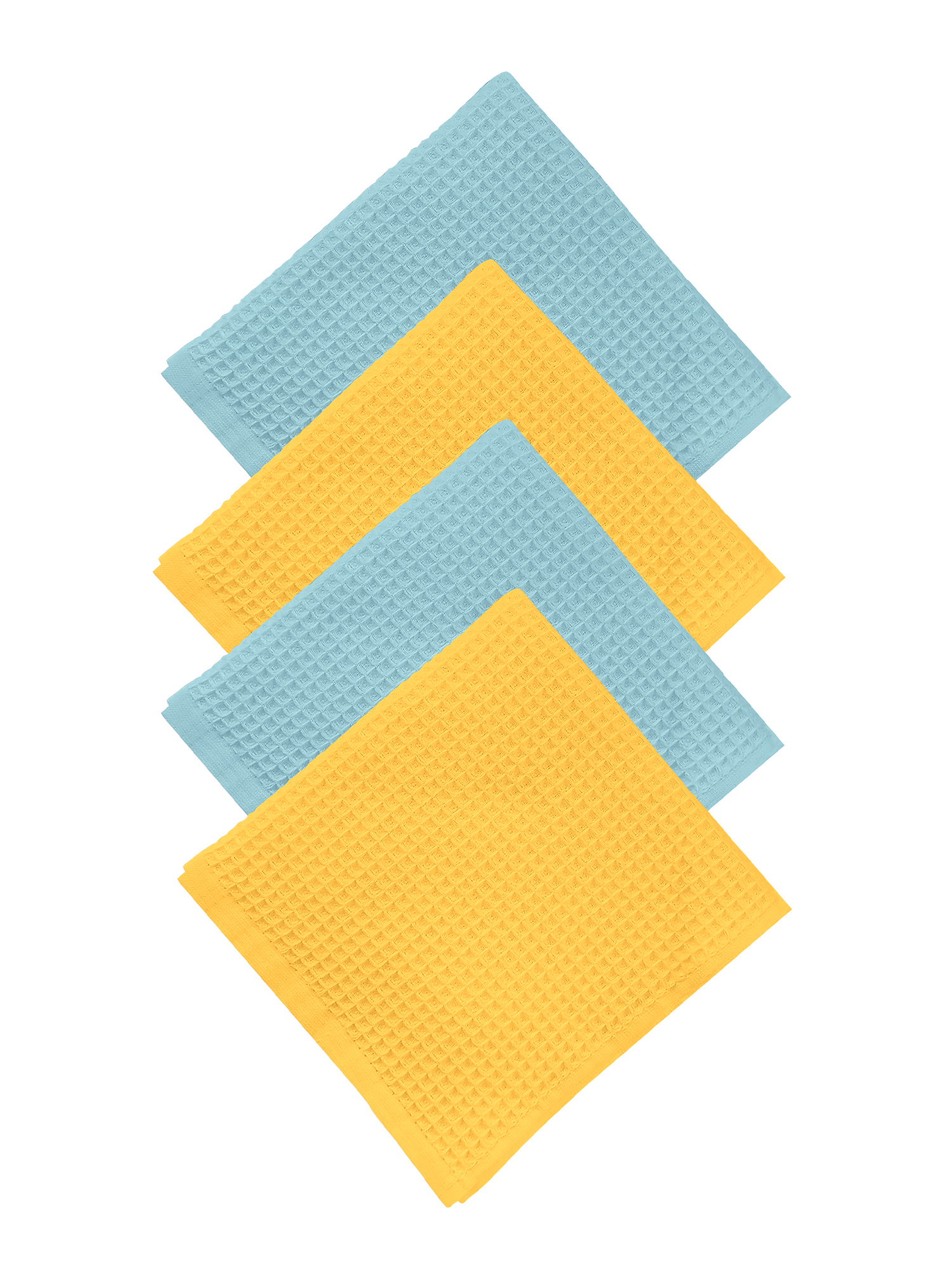 Комплект вафельных полотенец, мятный/манго, Унисон 3