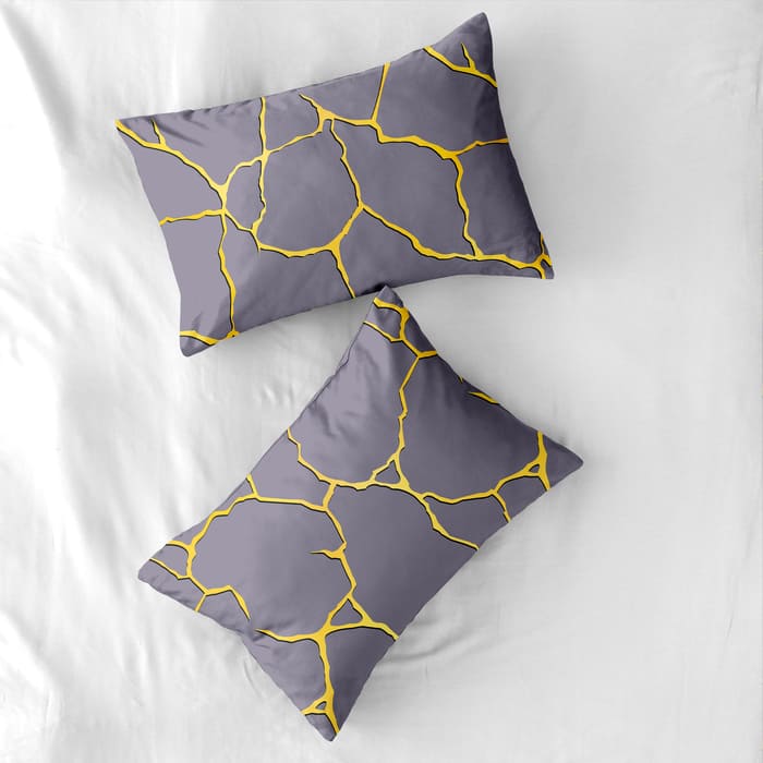 Комплект наволочек Флоранс Золотая молния на белом 0