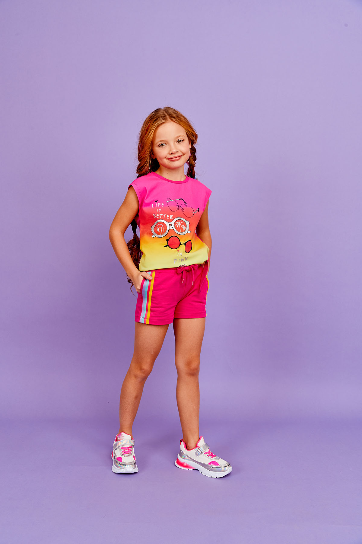 Шорты Sweet Rainbow Ярко-розовый, Juno 4