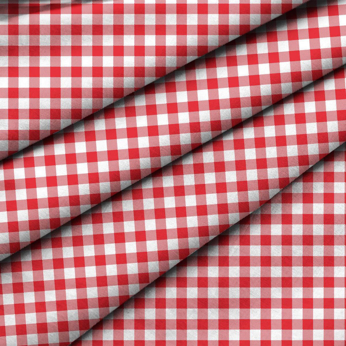 Скатерть Fine Line Клетка красная 1