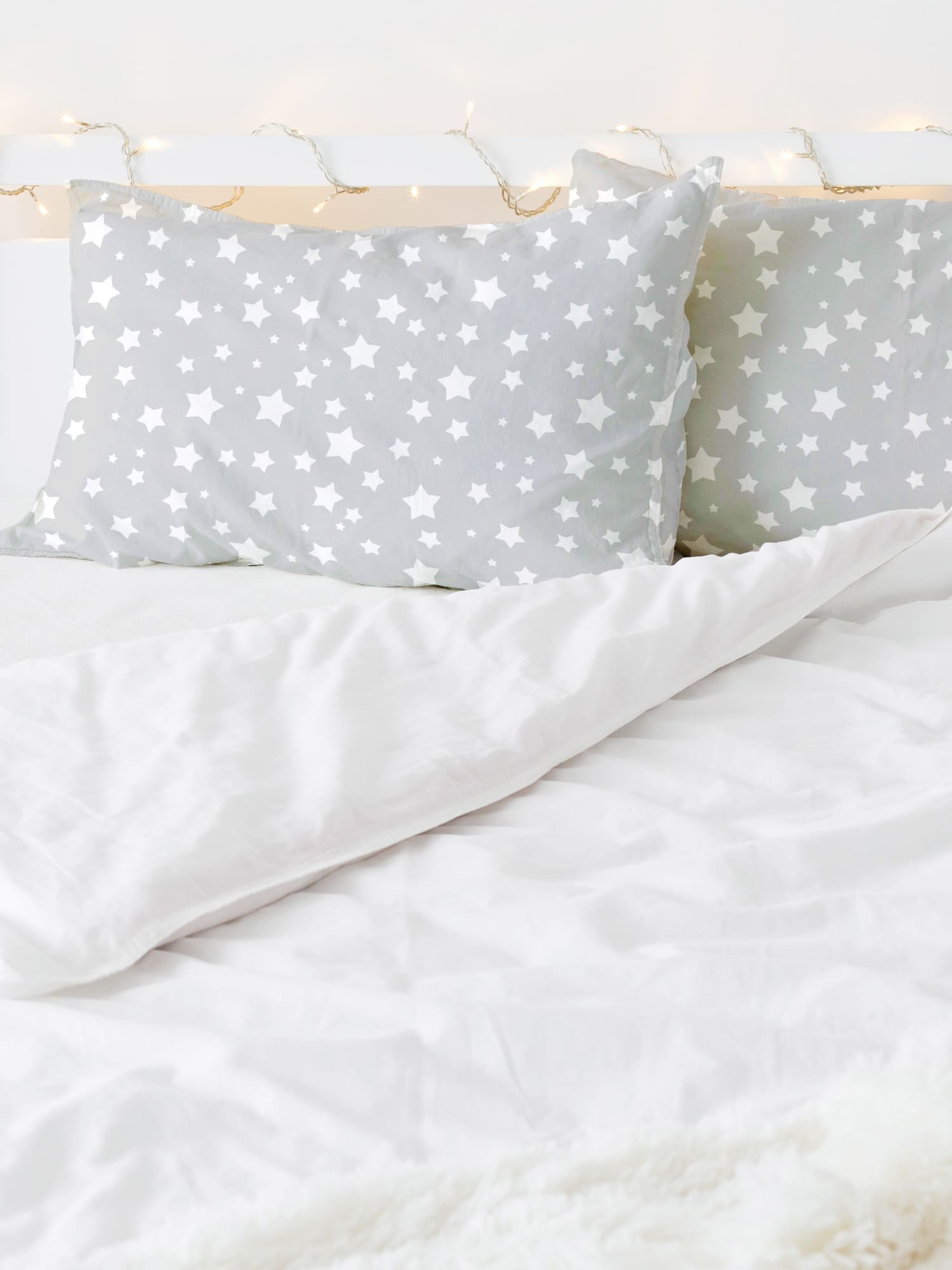 Комплект наволочек Juno White stars in grey 1