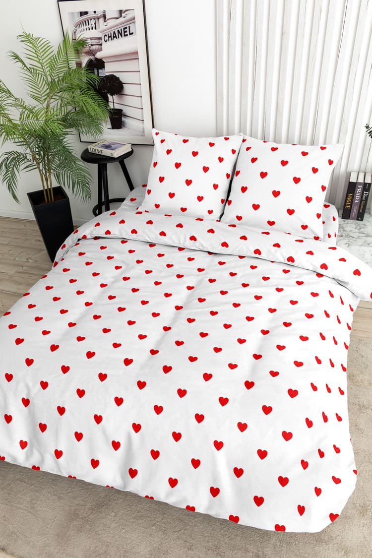 Постельное бельё Флоранс Красные сердца 0