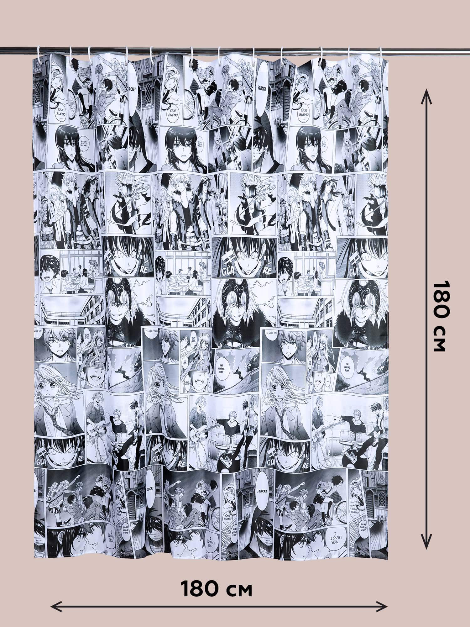 Штора для ванной Crazy Getup Manga Anime 1