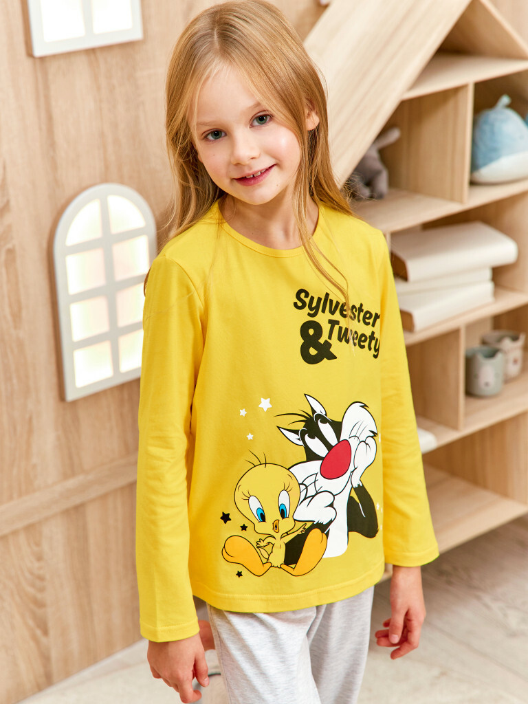 Пижама Looney Tunes Серый меланж, Juno 1