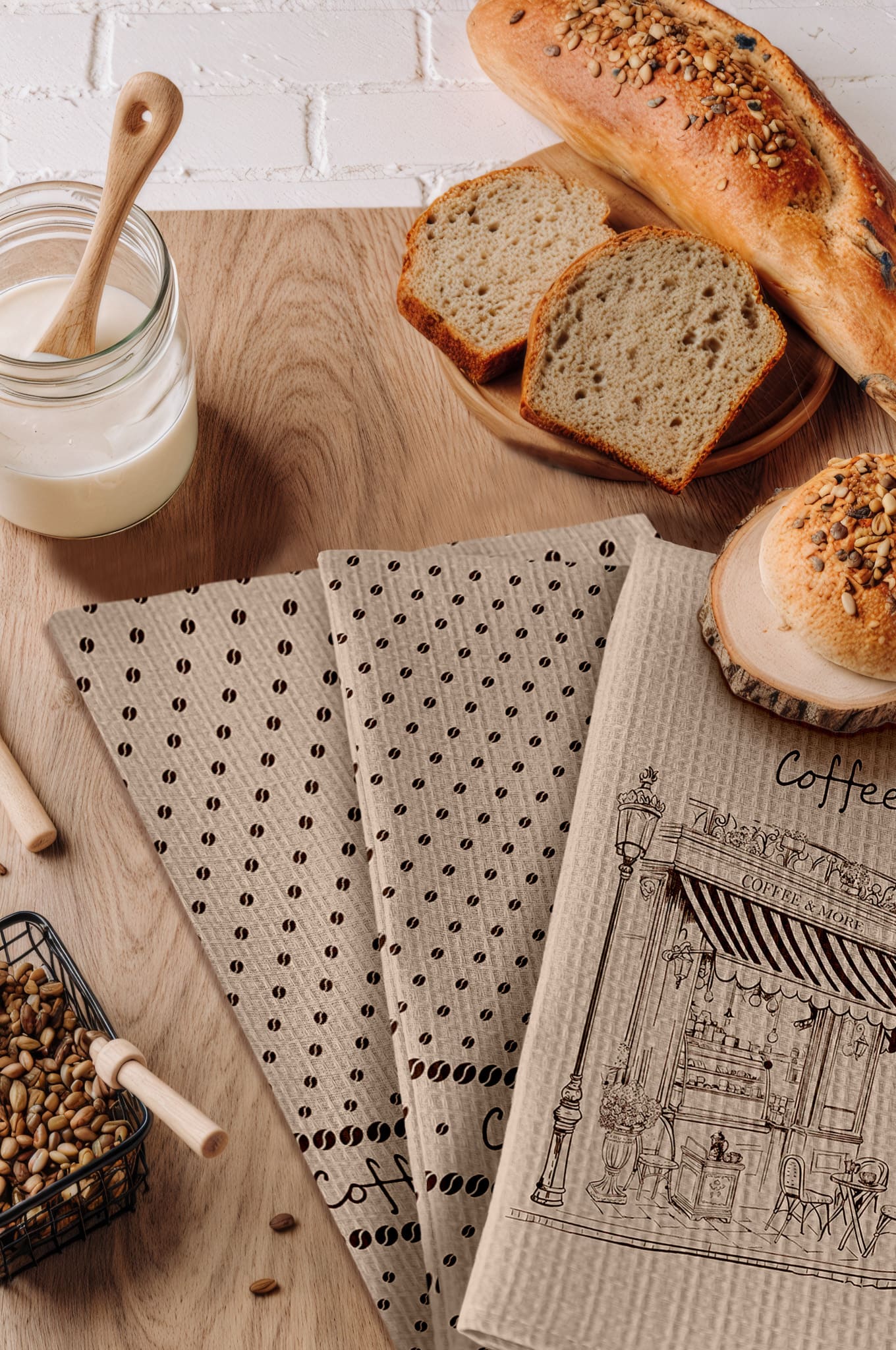 Комплект полотенец Mia Cara Парижское кафе 3