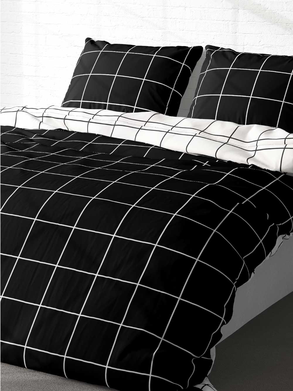 Постельное белье Grid paper black, Crazy Getup 1