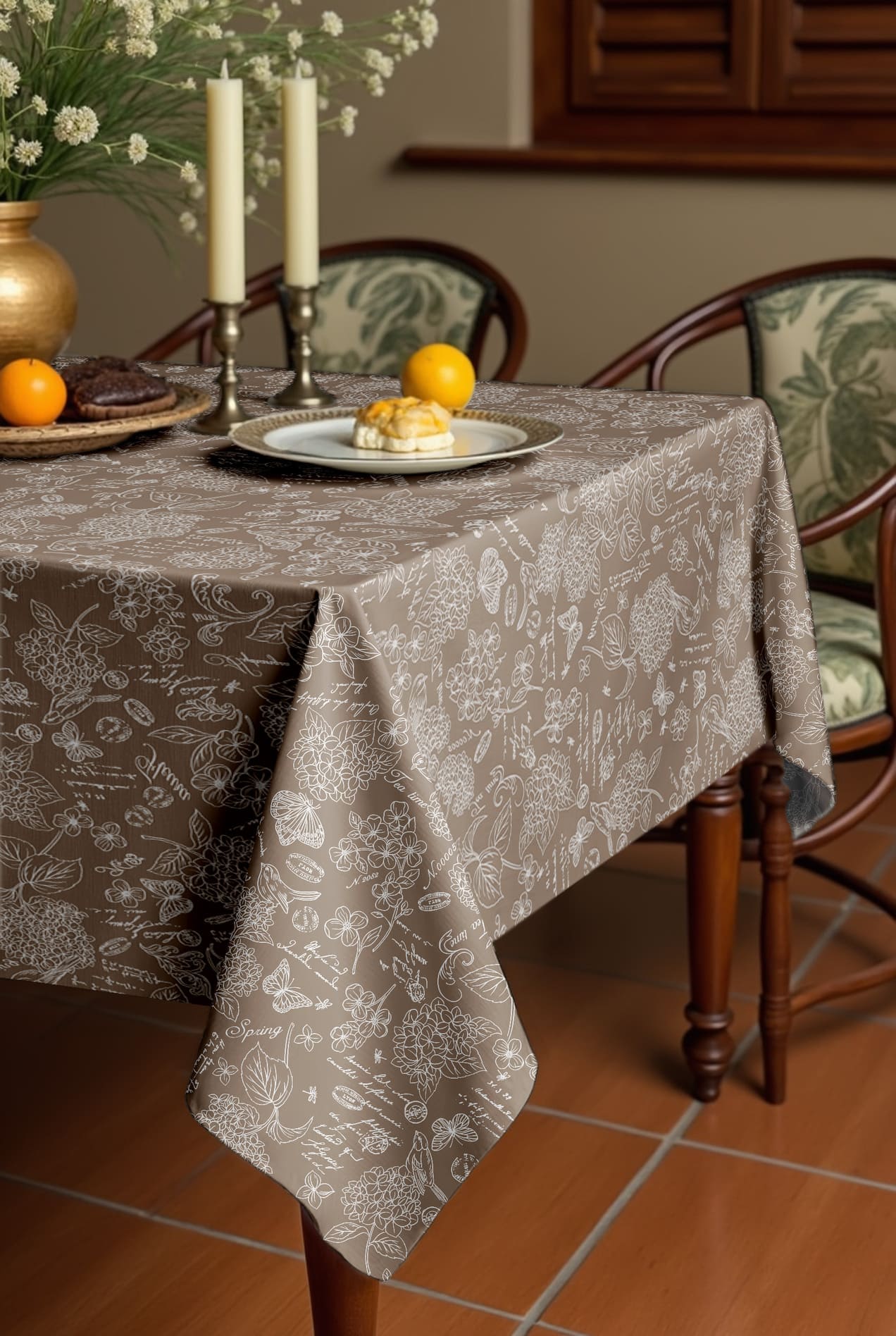 Скатерть Mia Cara Жозефина коричневый 3