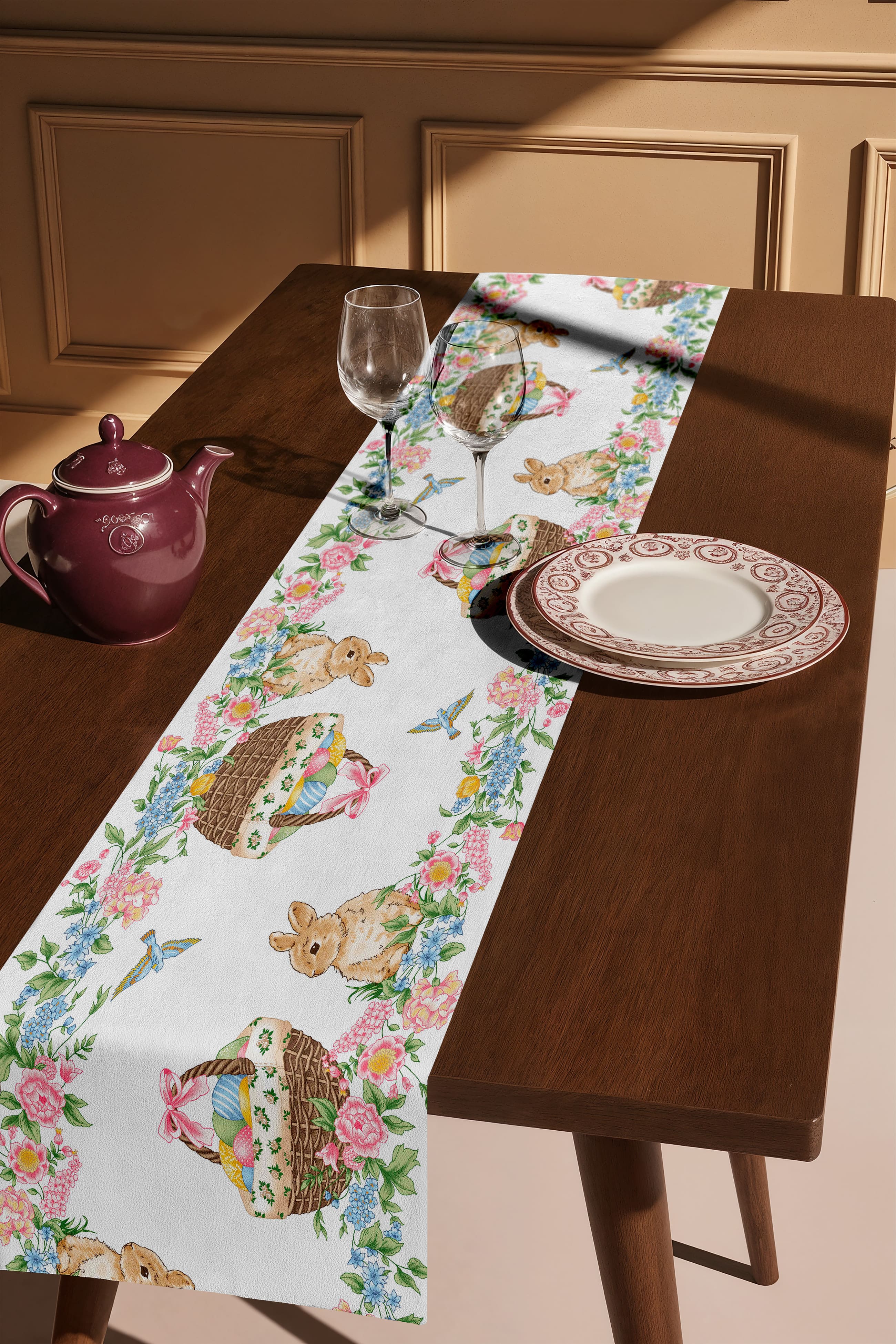 Скатерть-дорожка Mia Cara Весенний кролик 1