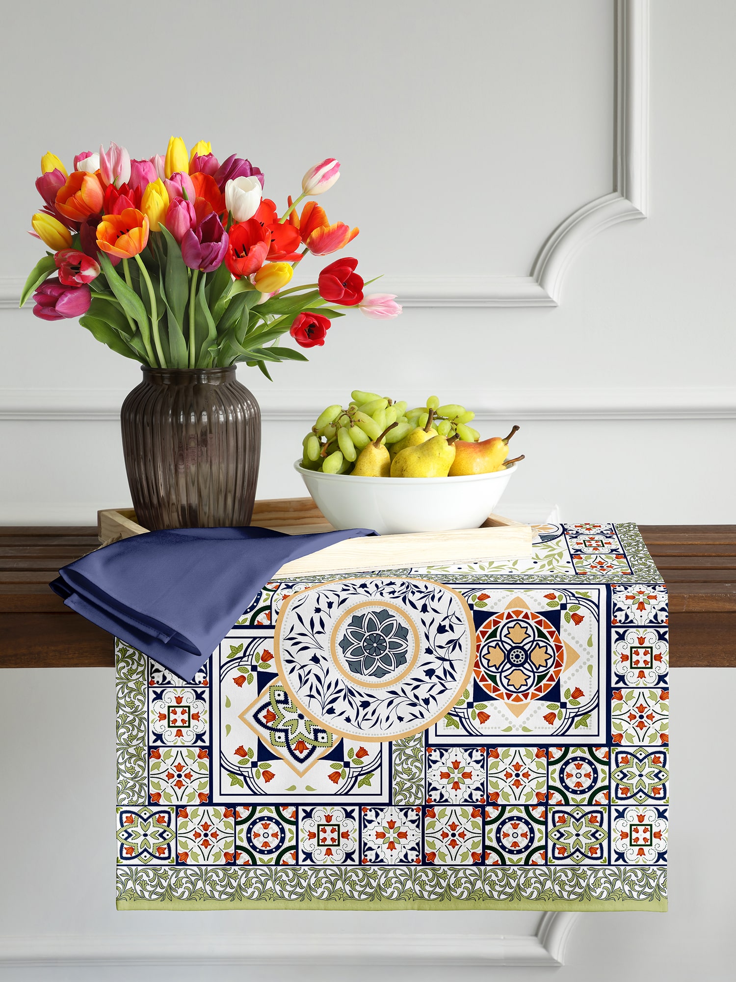 Скатерть-дорожка "Азулежу", Mia Cara 0