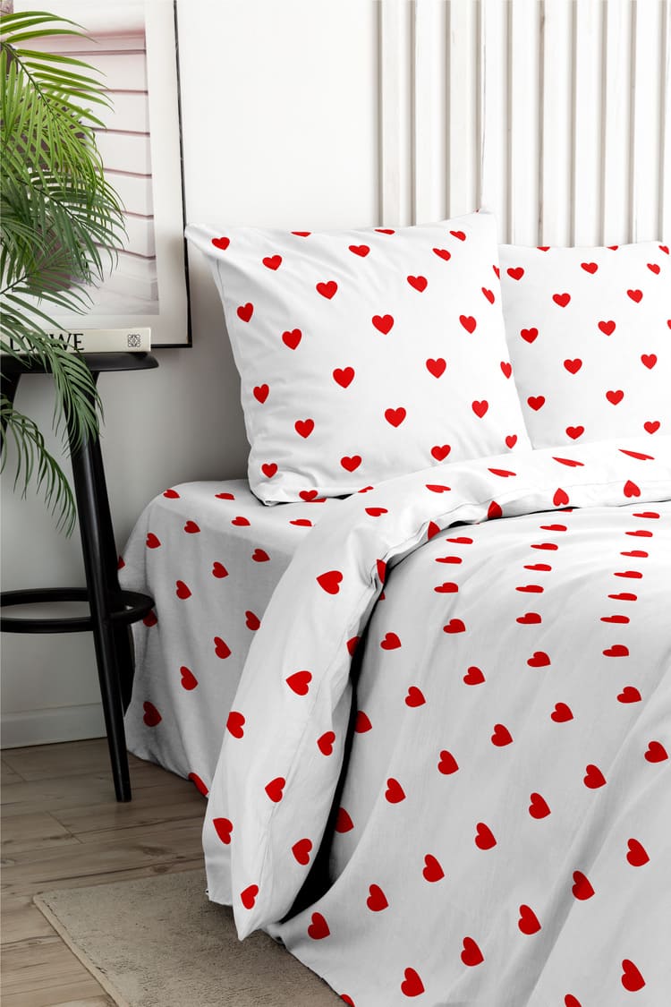 Постельное бельё Флоранс Красные сердца 3