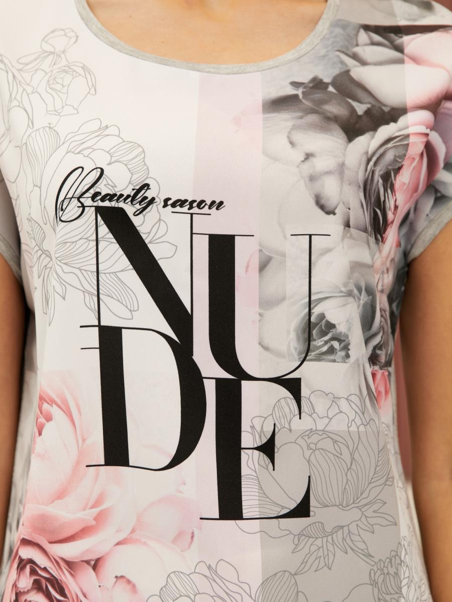 Туника Floral Shadow Серый меланж, BeGood 1