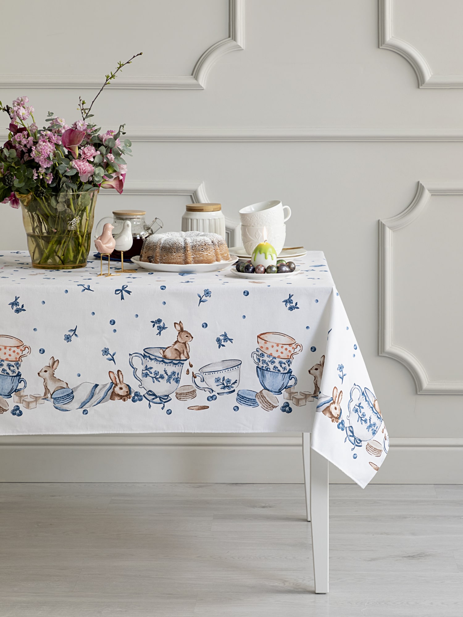 Скатерть рогожка "Зайчики", Mia Cara 8