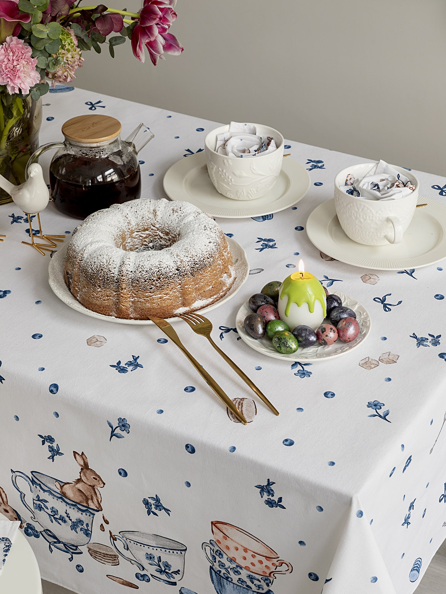 Скатерть рогожка "Зайчики", Mia Cara 10