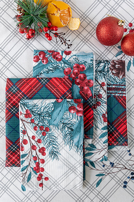 Комплект вафельных полотенец "Celebration", Унисон 5