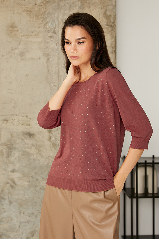 Джемпер Fleur Noir Кирпичный, BeGood 8