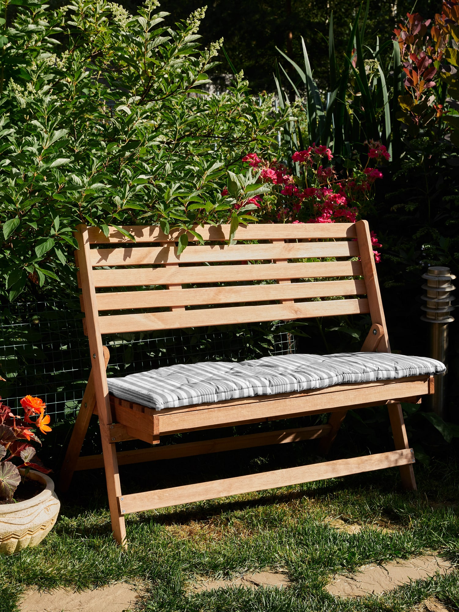 Подушка на скамью Унисон Grey flax 2